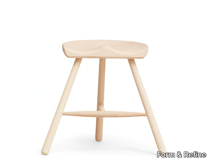 SHOEMAKER CHAIR™ N. 49 - Low beech stool with footrest _ Form & Refine