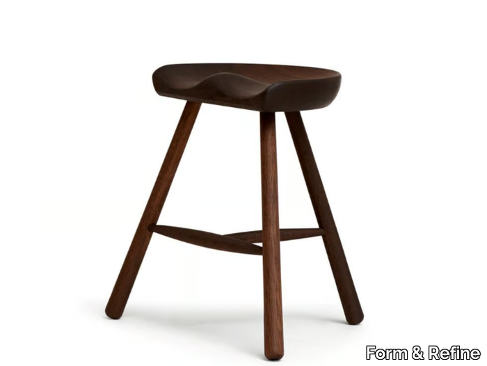 SHOEMAKER CHAIR™ N. 49 - Low oak stool with footrest _ Form & Refine