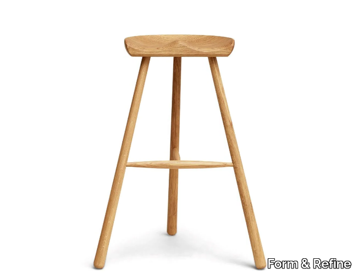 SHOEMAKER CHAIR™ N. 78 - High oak stool with footrest _ Form & Refine