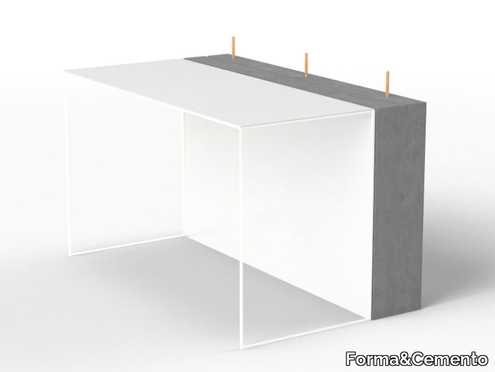 PHILIP - Cement secretary desk _ Forma&Cemento