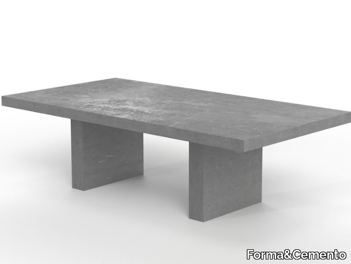 GIORGIONE - Rectangular cement table _ Forma&Cemento