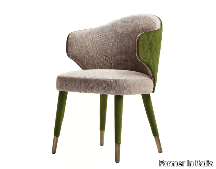 GILDA - Upholstered fabric chair with armrests _ Former In Italia