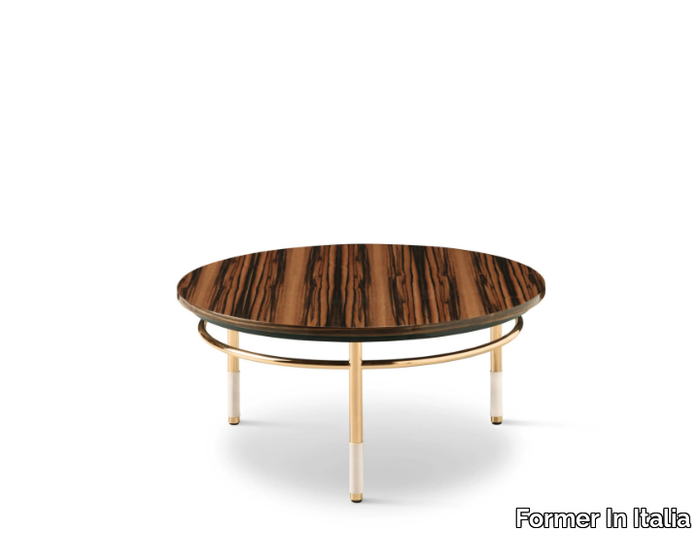 TOBIA - Round wooden coffee table _ Former In Italia