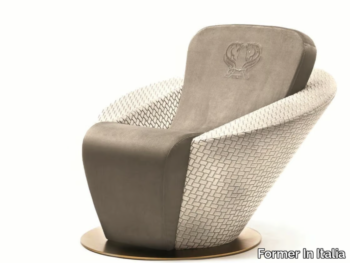LEILA - Velvet armchair with armrests _ Former In Italia