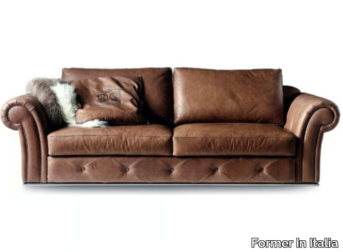 RAMON PLUS - Leather sofa _ Former In Italia