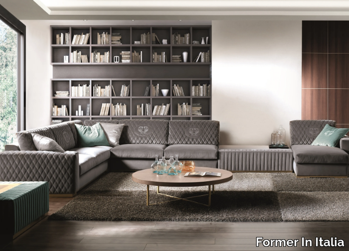 PARIOLI - Corner sectional velvet sofa _ Former In Italia