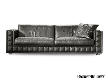 GORDON PLUS - Leather sofa _ Former In Italia