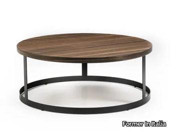 DCV 100 - Low table in walnut and painted metal base _ Former In Italia