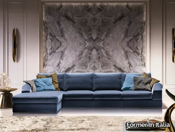 DANDY EVO - Sectional fabric sofa with chaise longue _ Former In Italia