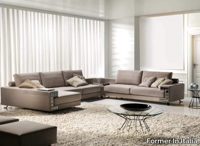 VISCONTI - Corner sectional Dacron® sofa _ Former In Italia