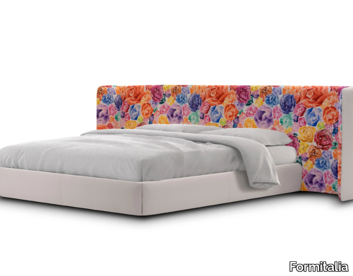 LEJLA LARGE - Fabric double bed with upholstered headboard _ Formitalia