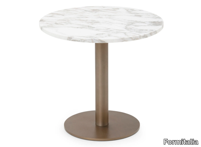 BETA - Round marble high side table _ Formitalia