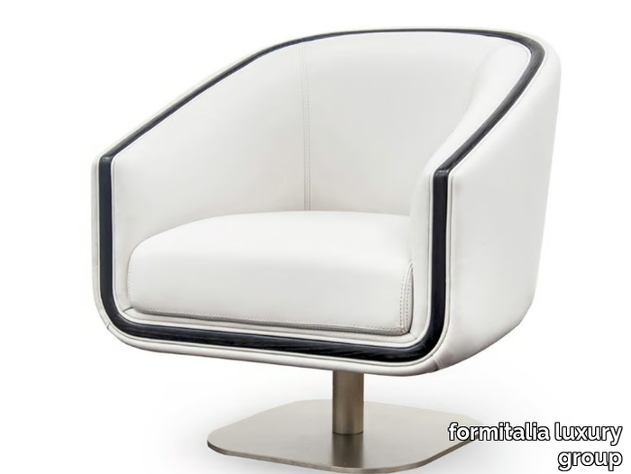 DALLAS - Upholstered leather easy chair _ formitalia luxury group