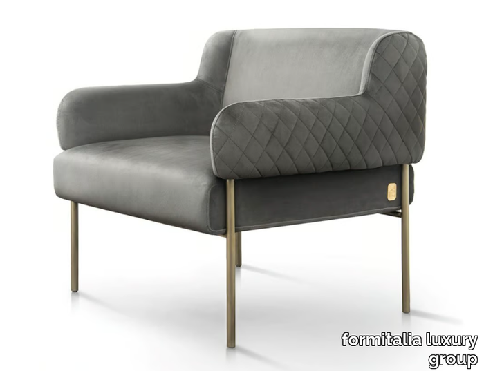 GINEVRA - Velvet armchair with armrests _ formitalia luxury group