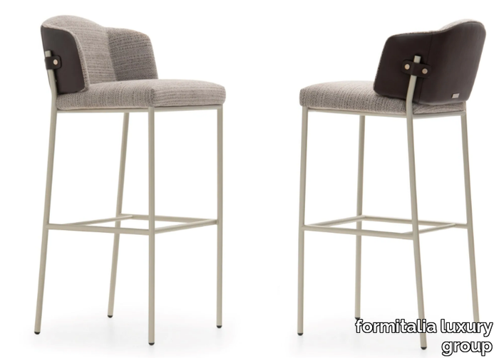 V242 - High upholstered fabric stool _ formitalia luxury group