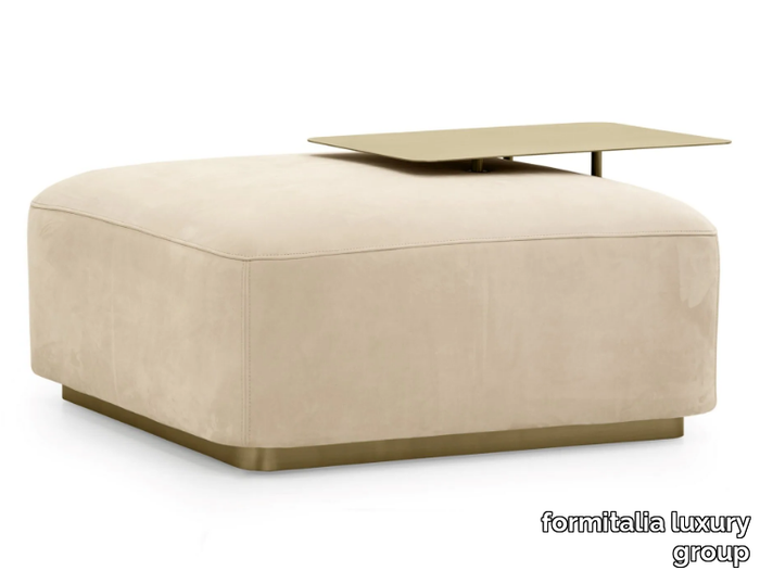 V255 - Upholstered rectangular nabuk pouf _ formitalia luxury group