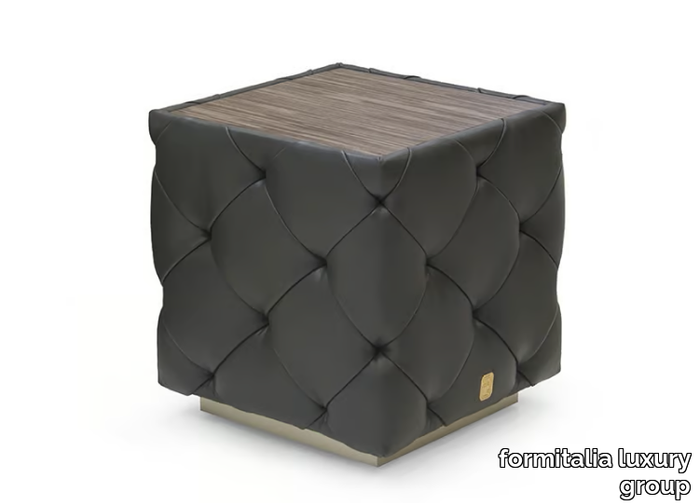 OVERSEAS - Tufted square leather pouf _ formitalia luxury group