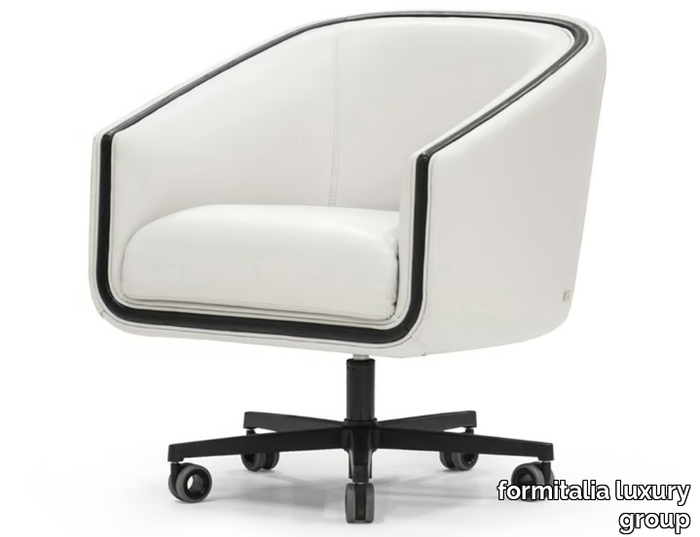 DALLAS - Upholstered office chair with castors _ formitalia luxury group