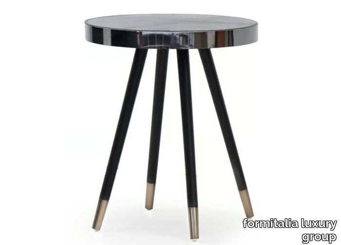 GLAM / RM48 - Round leather coffee table _ formitalia luxury group