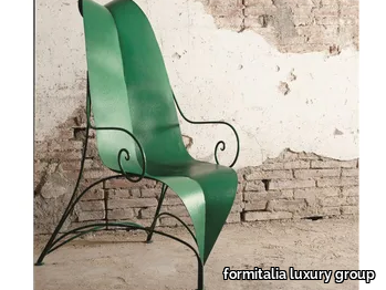 FOGLIA - Plate easy chair with armrests high-back _ formitalia luxury group