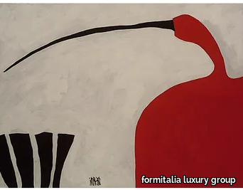 RED IBIS - Paint oil on wood _ formitalia luxury group