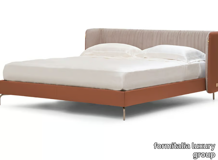 LEJLA - Leather double bed _ formitalia luxury group