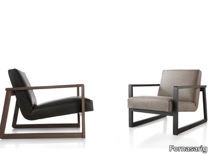 MARCELO LOUNGE - Armchair with armrests _ Fornasarig