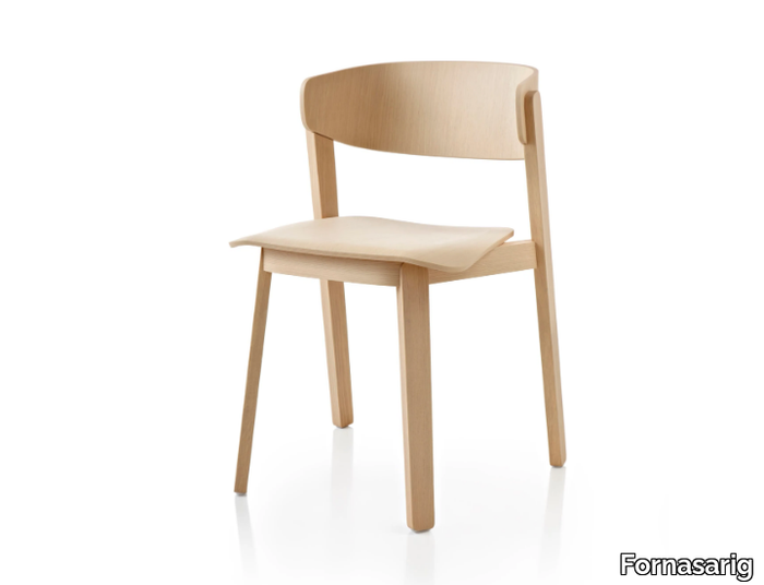 WOLFGANG - Stackable oak chair _ Fornasarig