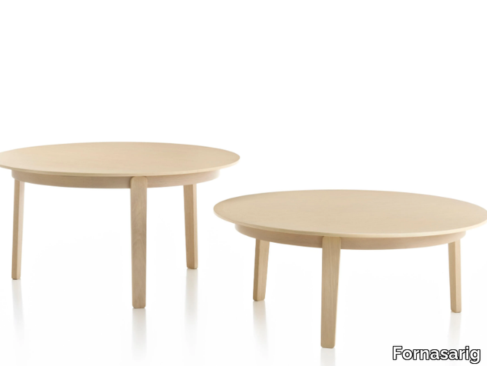 WOLFGANG - Round oak coffee table _ Fornasarig