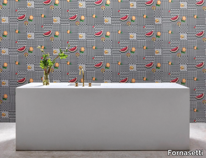 FRUTTA E GEOMETRICO - Wallpaper _ Fornasetti