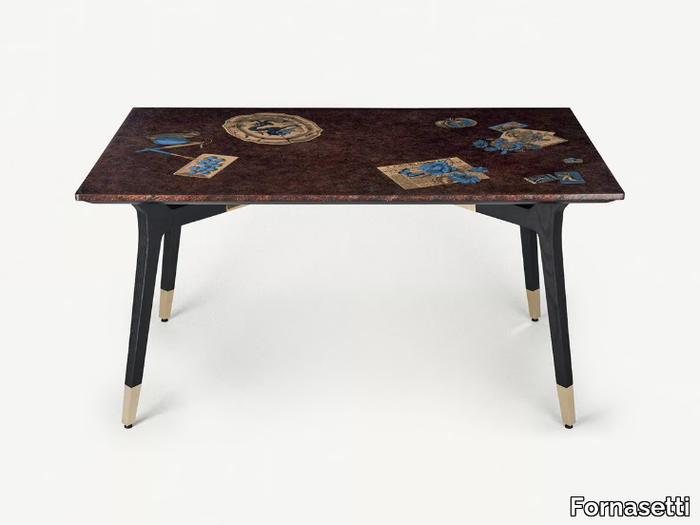 OGGETTI SPARSI - Rectangular wooden table _ Fornasetti