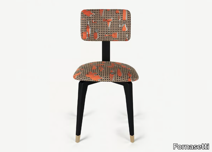 OGGETTI SU CANNETÉ - Upholstered fabric chair _ Fornasetti