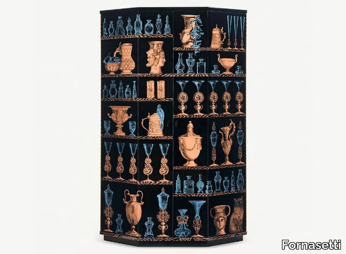VASI - Polyhedric curved bar cabinet _ Fornasetti
