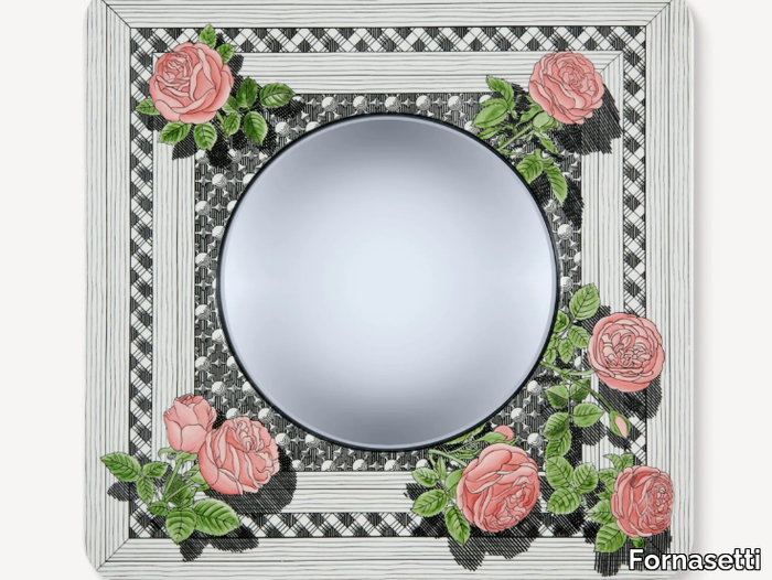 MUSCIARABIA CON ROSE - Framed mirror _ Fornasetti