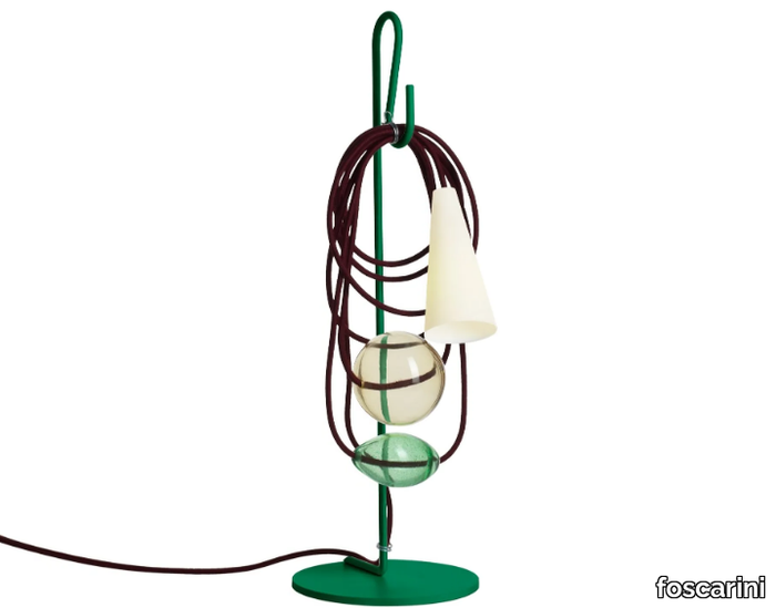 FILO - LED table lamp made of blown glass and porcelain _ Foscarini