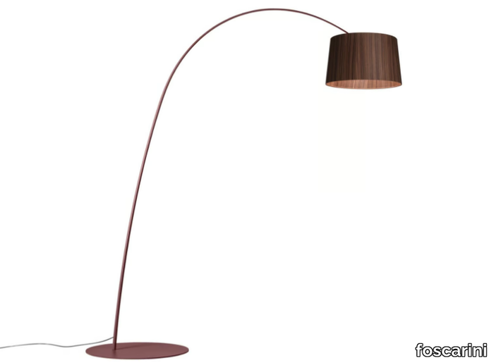 TWIGGY - LED rosewood arc lamp _ Foscarini