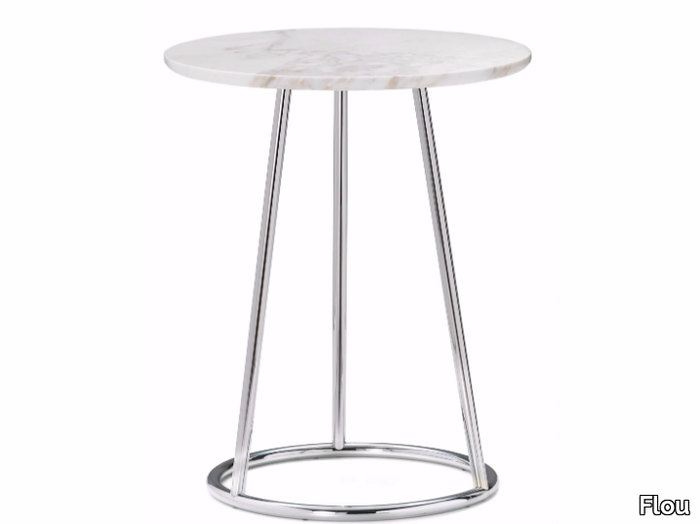 ANGLE - Round marble coffee table _ Flou