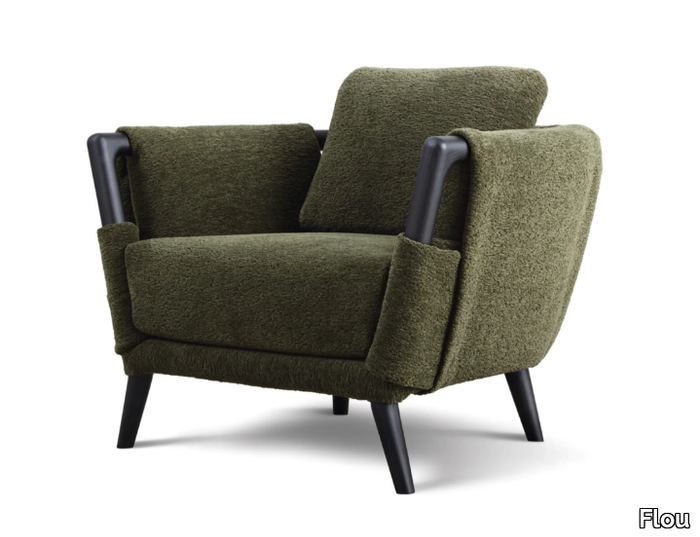 GAUDÍ - Fabric armchair with removable cover _ Flou