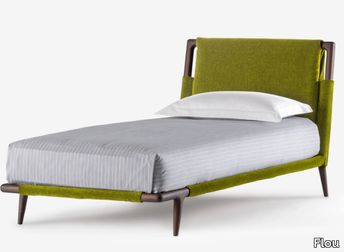 GAUDÍ - Single bed with upholstered headboard _ Flou