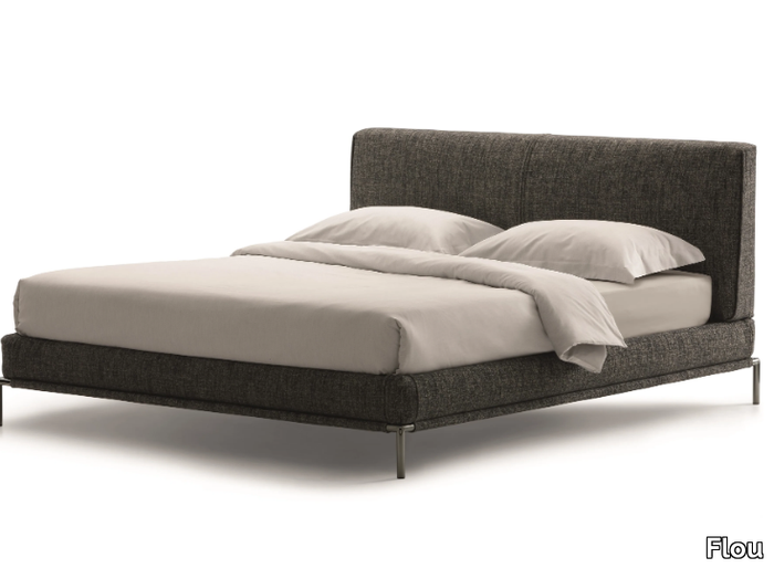 ICON - Upholstered fabric double bed with removable cover _ Flou