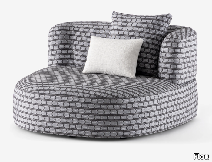 PIERRE - Fabric armchair with armrests _ Flou