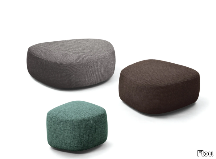 PIERRE - Fabric garden pouf with removable cover _ Flou