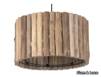 KUALA - Wooden pendant lamp _ Flam & Luce