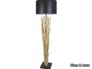 LOMÉ - Wooden floor lamp _ Flam & Luce