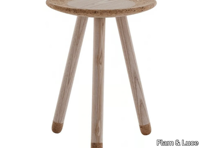 MEZZA - Round wooden coffee table _ Flam & Luce