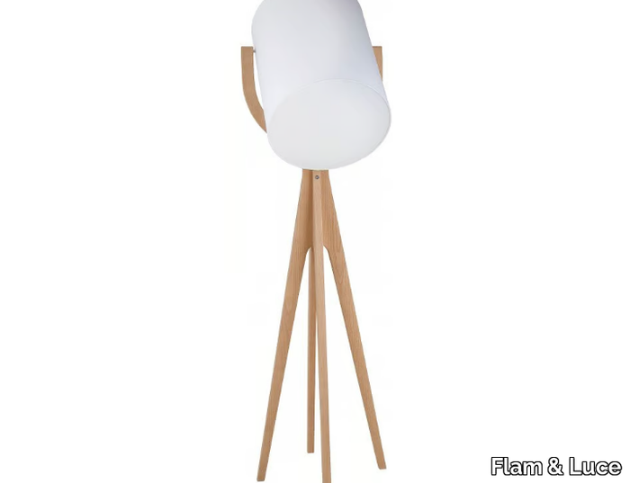 SHOOTING - Wooden floor lamp _ Flam & Luce