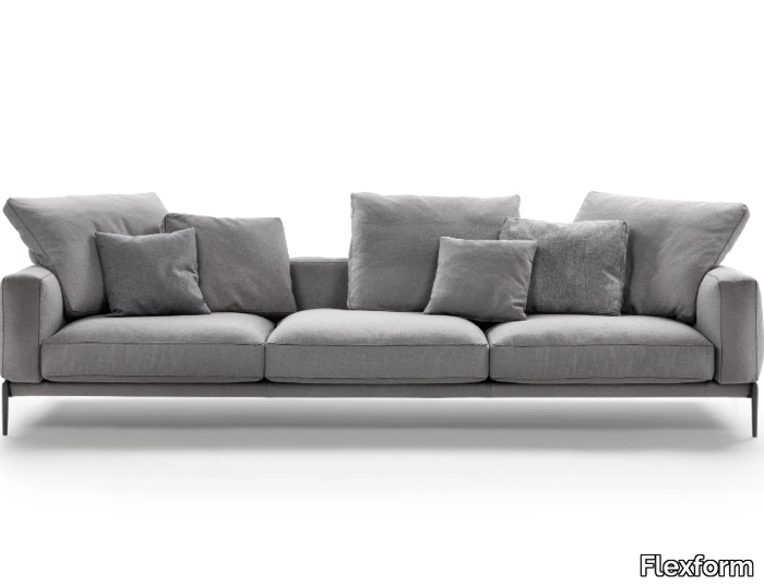 ROMEO - 3 seater fabric sofa with removable cover _ Flexform