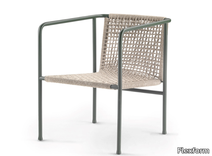 OTTAVIA - Garden stainless steel and PVC armchair _ Flexform