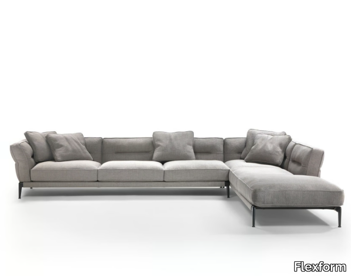 ADDA - Corner sectional fabric sofa _ Flexform