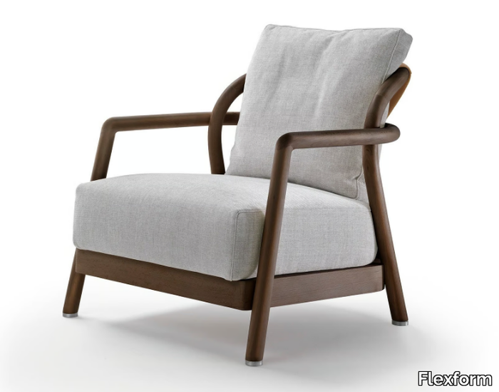 ALISON - Fabric armchair with armrests _ Flexform